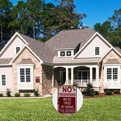 No Trespassing Halloween Sign