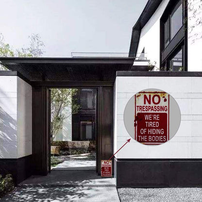 No Trespassing Halloween Sign